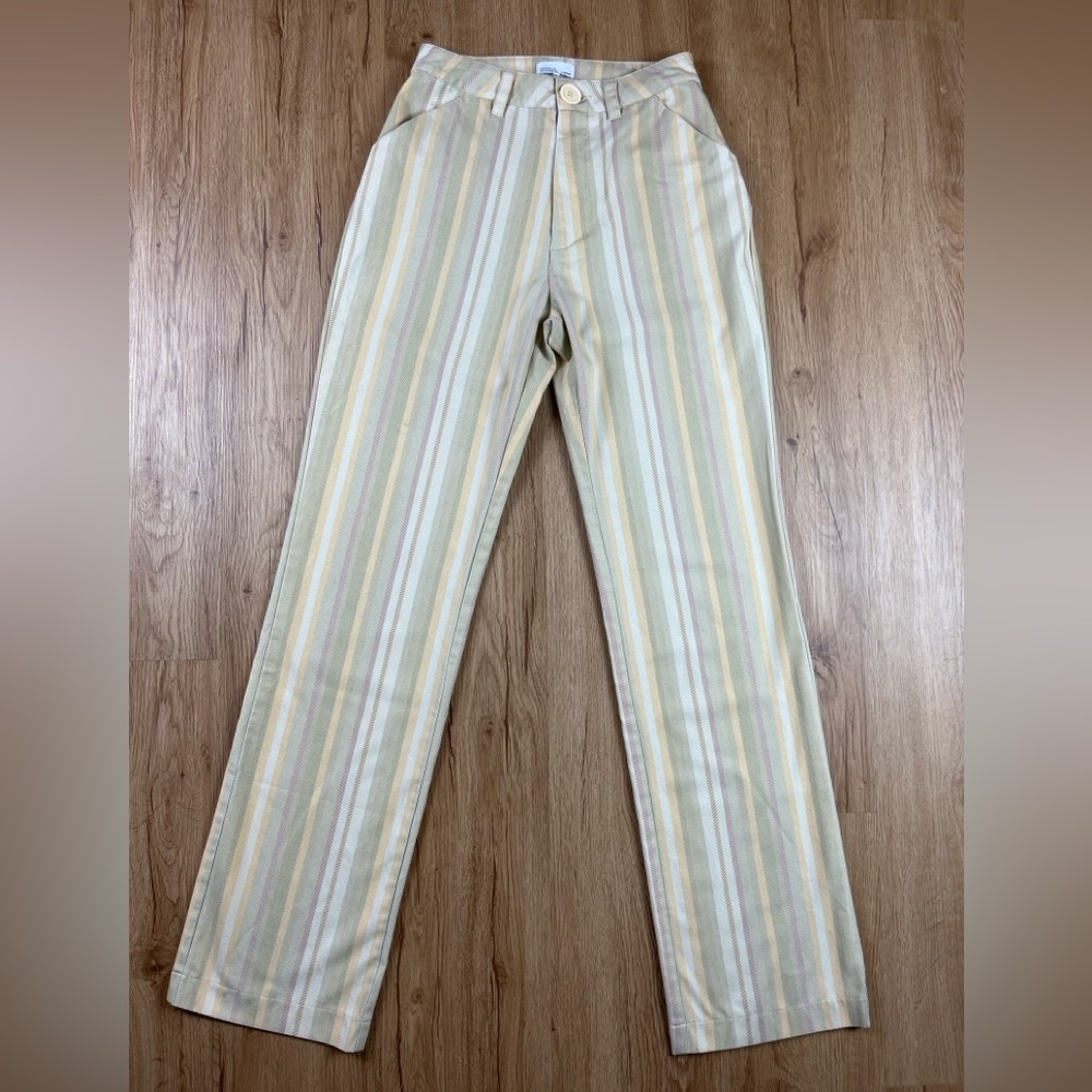 Danielle Bernstein WeWoreWhat Striped Trousers Pants Size 0 Tailored